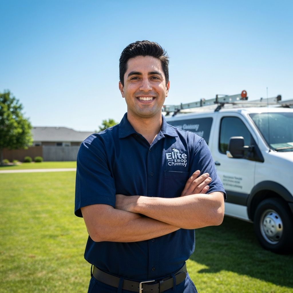 Andrew Rivera, Elite Sweep Chimney owner, providing professional chimney services in West Caldwell
